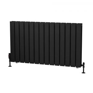Eastbrook Warrington Type 20 600 x 1064 Matt Black Designer Radiator
