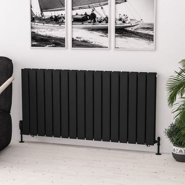 Eastbrook Warrington Type 20 600 x 1216 Matt Black Designer Radiator #2