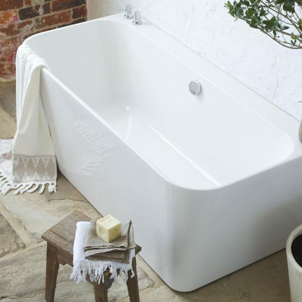 Waters Baths River 1600mm Back to Wall Double Ended Bath #5