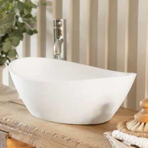Waters Breeze 500 x 380 Matt White Countertop Basin