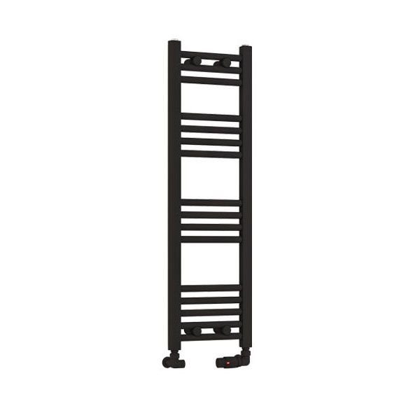Eastbrook Wendover 1000 x 300 Straight Matt Black Towel Rail