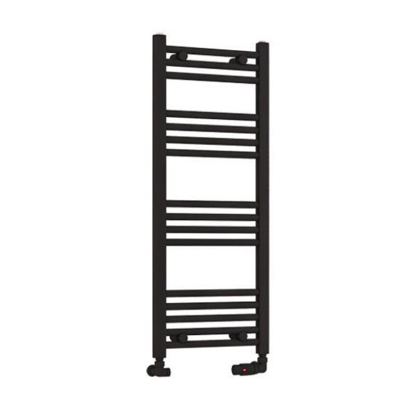 Eastbrook Wendover 1000 x 400 Straight Matt Black Towel Rail