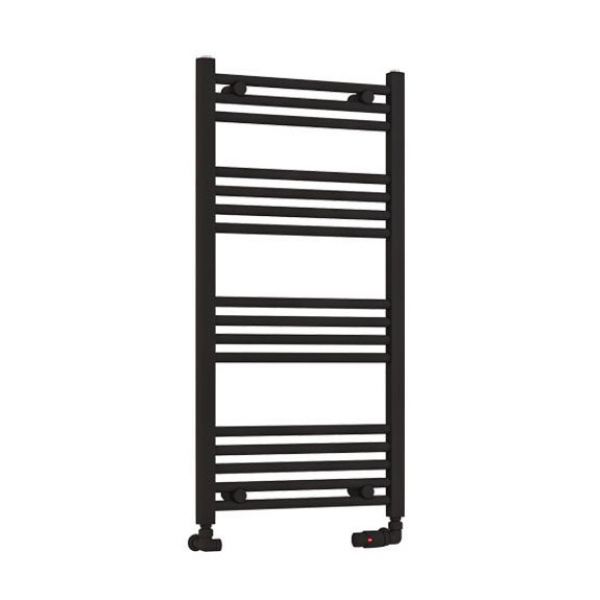 Eastbrook Wendover 1000 x 500 Straight Matt Black Towel Rail