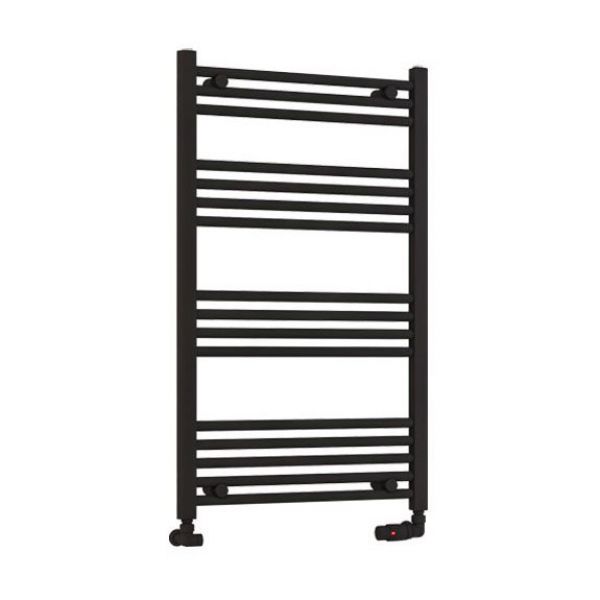 Eastbrook Wendover 1000 x 600 Straight Matt Black Towel Rail