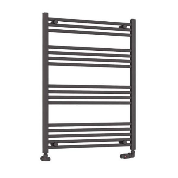 Eastbrook Wendover 1000 x 750 Straight Matt Anthracite Towel Rail