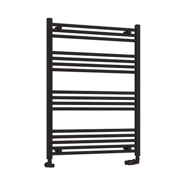 Eastbrook Wendover 1000 x 750 Straight Matt Black Towel Rail
