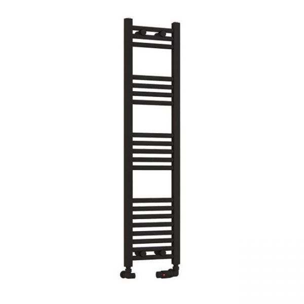 Eastbrook Wendover 1200 x 300 Straight Matt Black Towel Rail