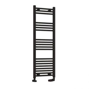 Eastbrook Wendover 1200 x 400 Straight Matt Black Towel Rail
