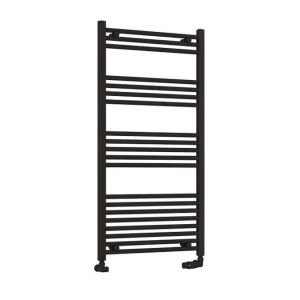 Eastbrook Wendover 1200 x 600 Straight Matt Black Towel Rail