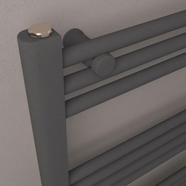Eastbrook Wendover 1200 x 750 Straight Matt Anthracite Towel Rail #3