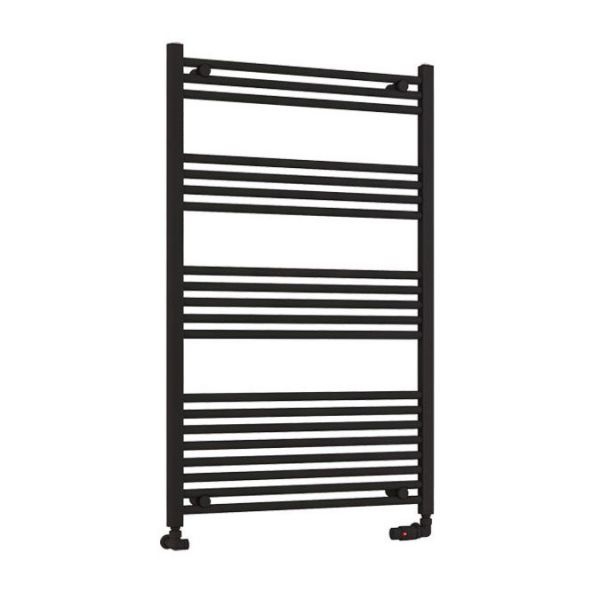 Eastbrook Wendover 1200 x 750 Straight Matt Black Towel Rail