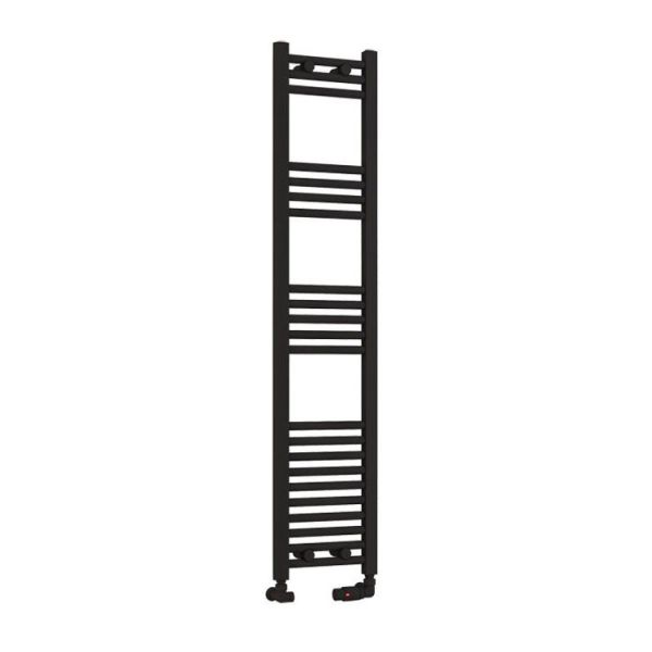 Eastbrook Wendover 1400 x 300 Straight Matt Black Towel Rail