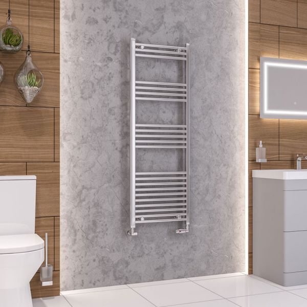 Eastbrook Wendover 1400 x 500 Straight Chrome Towel Rail #2