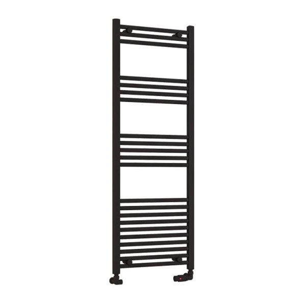 Eastbrook Wendover 1400 x 500 Straight Matt Black Towel Rail