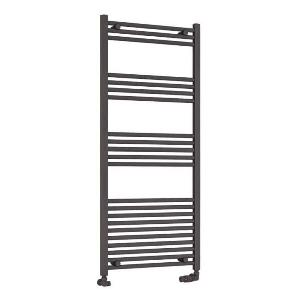 Eastbrook Wendover 1400 x 600 Straight Matt Anthracite Towel Rail