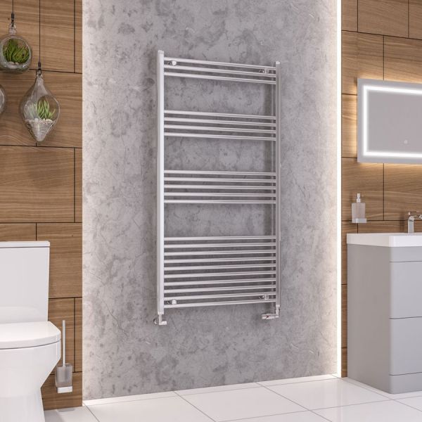Eastbrook Wendover 1400 x 750 Straight Chrome Towel Rail #2