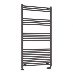 Eastbrook Wendover 1400 x 750 Straight Matt Anthracite Towel Rail