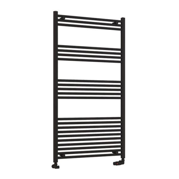 Eastbrook Wendover 1400 x 750 Straight Matt Black Towel Rail