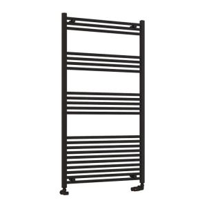 Eastbrook Wendover 1400 x 750 Straight Matt Black Towel Rail