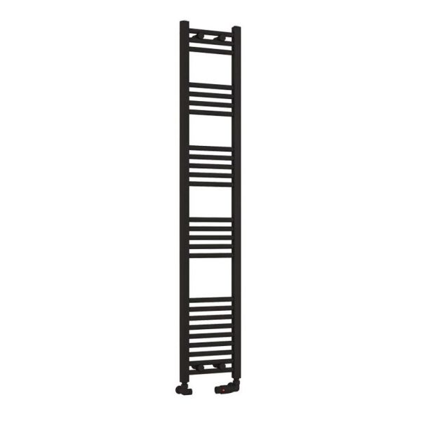 Eastbrook Wendover 1600 x 300 Straight Matt Black Towel Rail