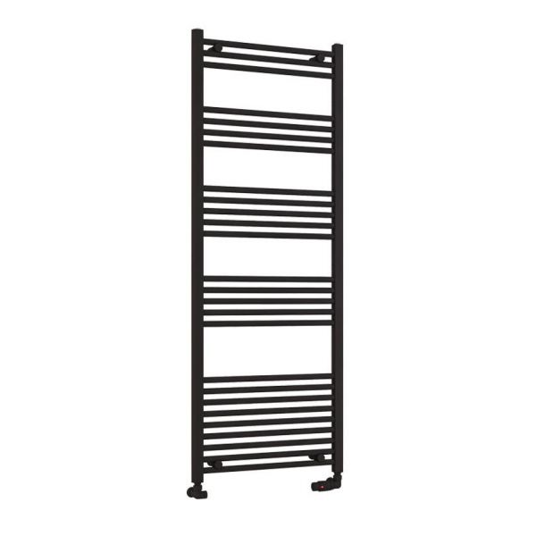 Eastbrook Wendover 1600 x 600 Straight Matt Black Towel Rail