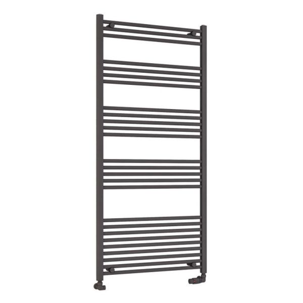 Eastbrook Wendover 1600 x 750 Straight Matt Anthracite Towel Rail