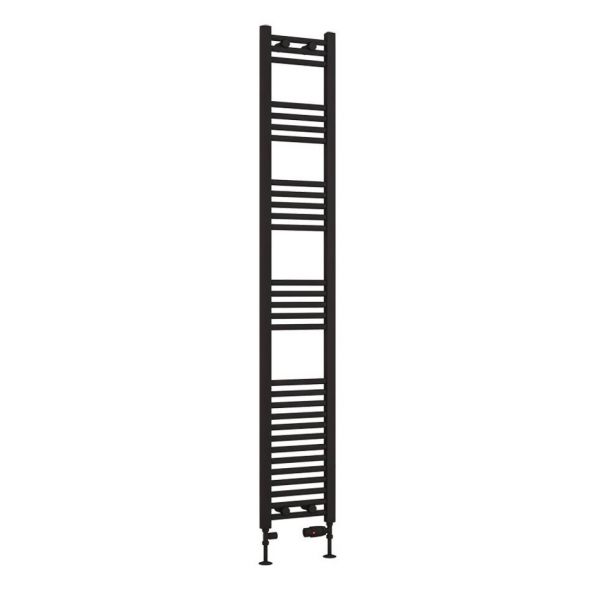 Eastbrook Wendover 1800 x 300 Straight Matt Black Towel Rail