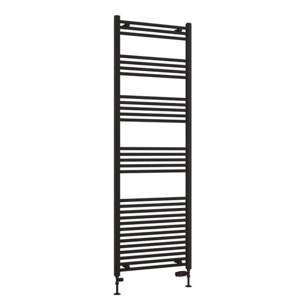 Eastbrook Wendover 1800 x 600 Straight Matt Black Towel Rail