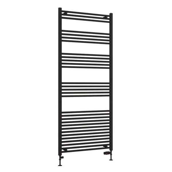 Eastbrook Wendover 1800 x 750 Straight Matt Black Towel Rail
