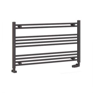 Eastbrook Wendover 600 x 1000 Horizontal Straight Matt Anthracite Towel Rail