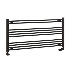 Eastbrook Wendover 600 x 1200 Horizontal Straight Matt Black Towel Rail