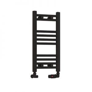 Eastbrook Wendover 600 x 300 Straight Matt Black Towel Rail