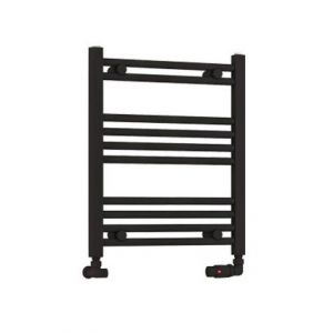 Eastbrook Wendover 600 x 500 Straight Matt Black Towel Rail