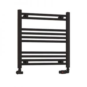 Eastbrook Wendover 600 x 600 Straight Matt Black Towel Rail