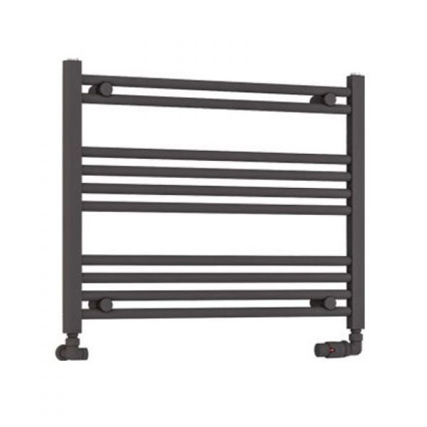 Eastbrook Wendover 600 x 750 Horizontal Straight Matt Anthracite Towel Rail