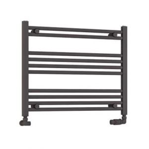 Eastbrook Wendover 600 x 750 Horizontal Straight Matt Anthracite Towel Rail