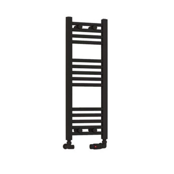 Eastbrook Wendover 800 x 300 Straight Matt Black Towel Rail