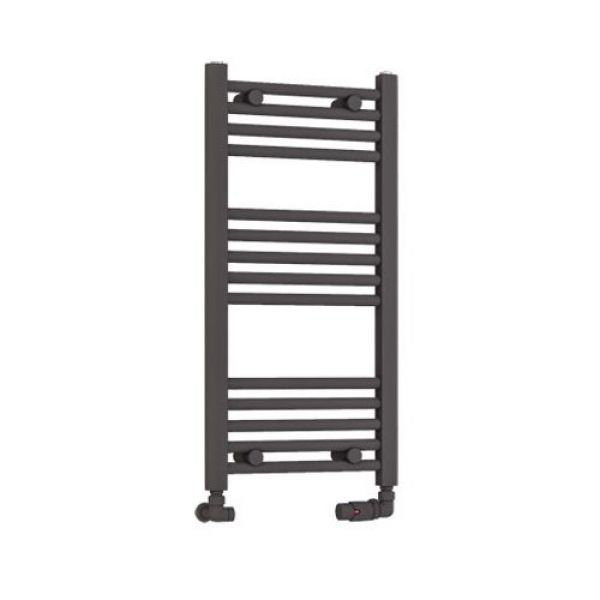 Eastbrook Wendover 800 x 400 Straight Matt Anthracite Towel Rail