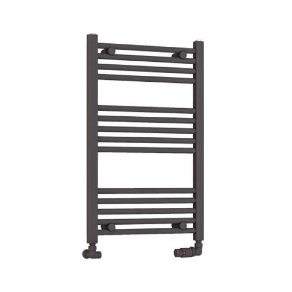 Eastbrook Wendover 800 x 500 Straight Matt Anthracite Towel Rail