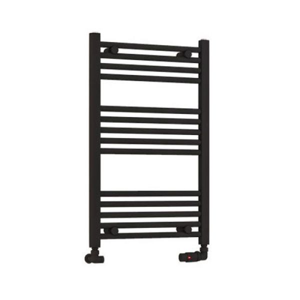 Eastbrook Wendover 800 x 500 Straight Matt Black Towel Rail
