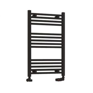 Eastbrook Wendover 800 x 500 Straight Matt Black Towel Rail