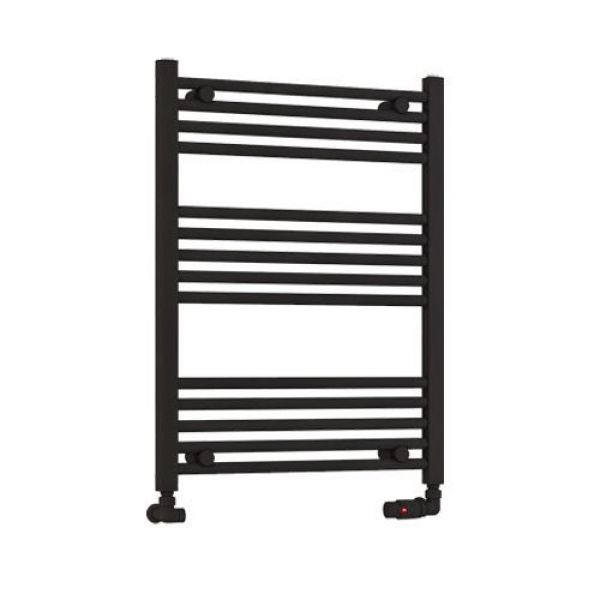 Eastbrook Wendover 800 x 600 Straight Matt Black Towel Rail