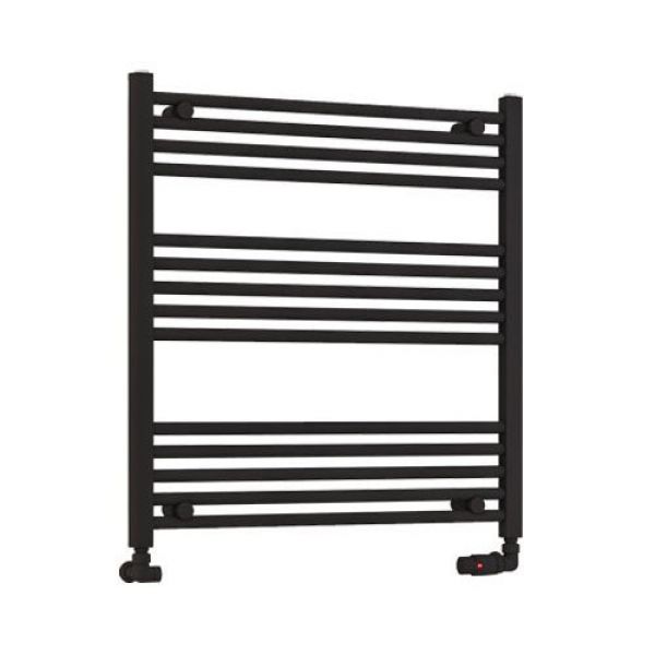 Eastbrook Wendover 800 x 750 Straight Matt Black Towel Rail