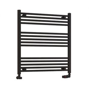 Eastbrook Wendover 800 x 750 Straight Matt Black Towel Rail