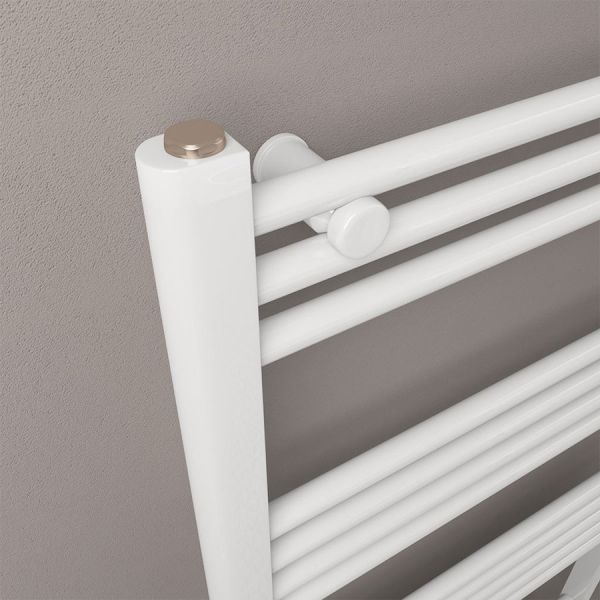 Eastbrook Wendover 1400 x 400 Straight Gloss White Towel Rail #3
