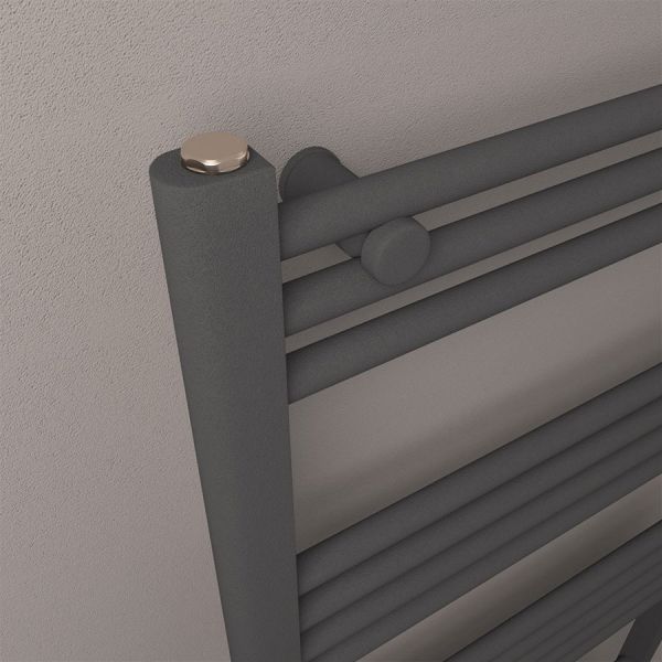 Eastbrook Wendover 1000 x 600 Straight Matt Anthracite Towel Rail #3