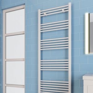 Eastbrook Wendover 1200 x 400 Straight White Gloss Towel Rail