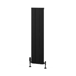 Eastbrook Withington 1200 x 280 Matt Black Aluminium Designer Radiator