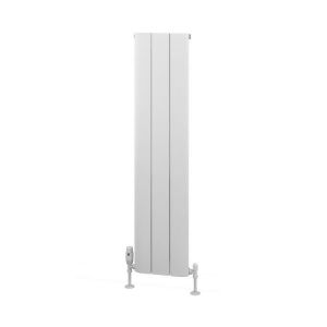 Eastbrook Withington 1200 x 280 Matt White Aluminium Designer Radiator