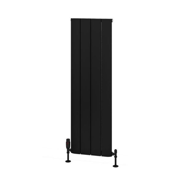 Eastbrook Withington 1200 x 375 Matt Black Aluminium Designer Radiator